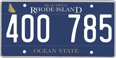 RI license plate 400785