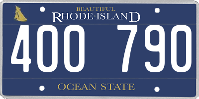 RI license plate 400790