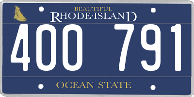 RI license plate 400791