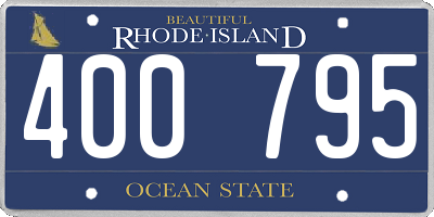 RI license plate 400795