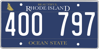 RI license plate 400797