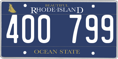 RI license plate 400799