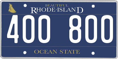 RI license plate 400800