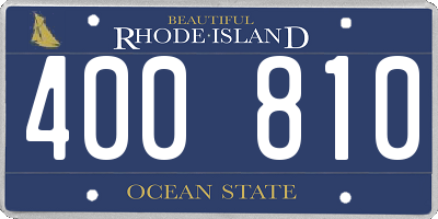RI license plate 400810