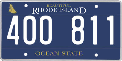RI license plate 400811
