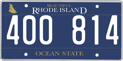RI license plate 400814
