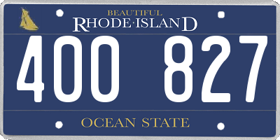 RI license plate 400827