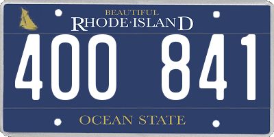 RI license plate 400841