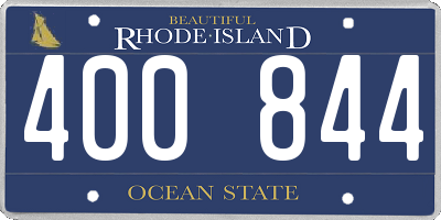 RI license plate 400844