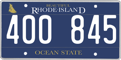 RI license plate 400845