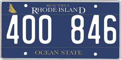 RI license plate 400846