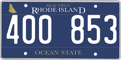 RI license plate 400853
