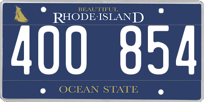 RI license plate 400854