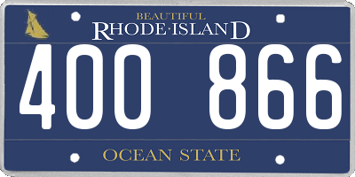 RI license plate 400866