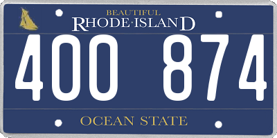 RI license plate 400874