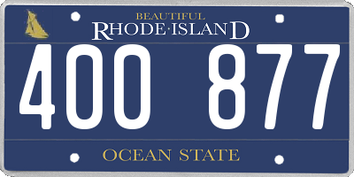 RI license plate 400877