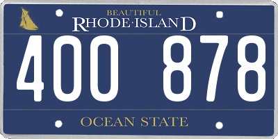 RI license plate 400878