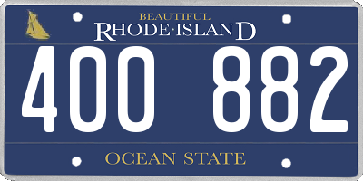 RI license plate 400882
