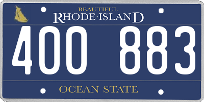 RI license plate 400883