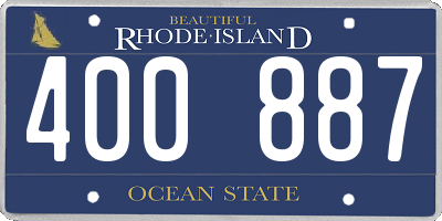 RI license plate 400887