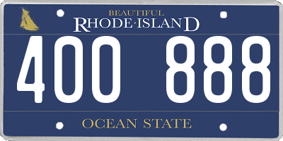 RI license plate 400888