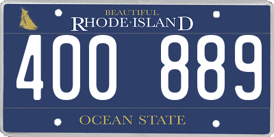 RI license plate 400889