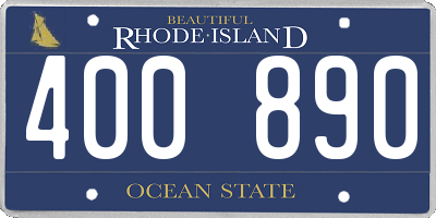 RI license plate 400890