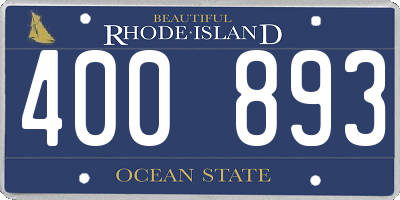 RI license plate 400893