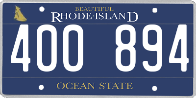 RI license plate 400894