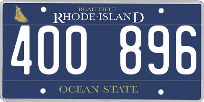 RI license plate 400896