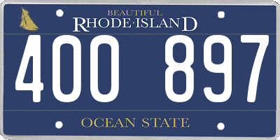 RI license plate 400897