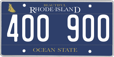 RI license plate 400900