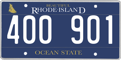 RI license plate 400901