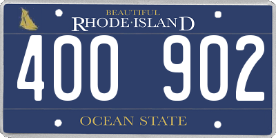 RI license plate 400902