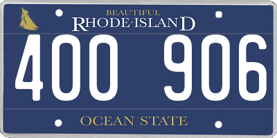 RI license plate 400906