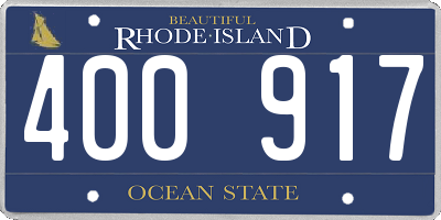 RI license plate 400917