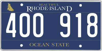 RI license plate 400918