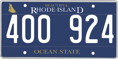 RI license plate 400924