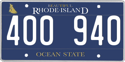 RI license plate 400940