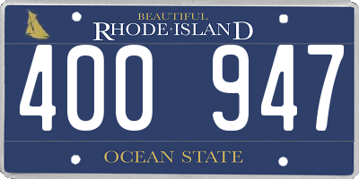 RI license plate 400947