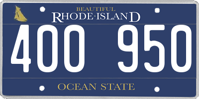RI license plate 400950