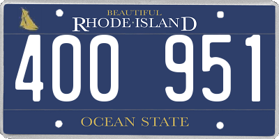 RI license plate 400951