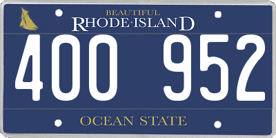 RI license plate 400952