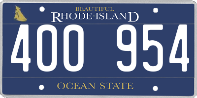 RI license plate 400954