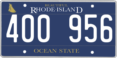RI license plate 400956
