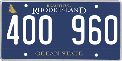 RI license plate 400960