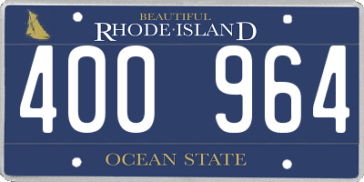 RI license plate 400964