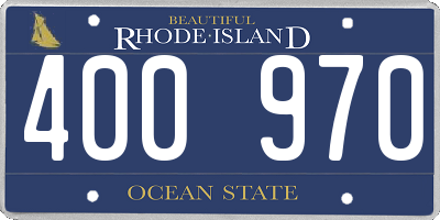 RI license plate 400970