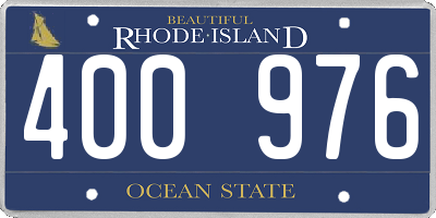 RI license plate 400976