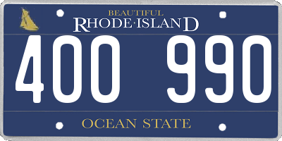 RI license plate 400990